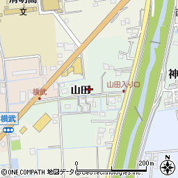佐賀県神埼市山田周辺の地図