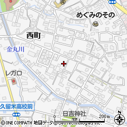福岡県久留米市西町779周辺の地図