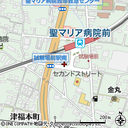 福岡県久留米市津福本町461周辺の地図