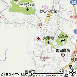 大分県玖珠郡玖珠町森1077周辺の地図
