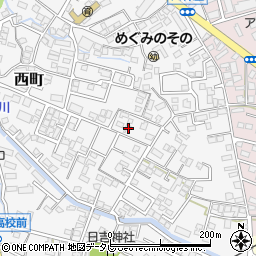 福岡県久留米市西町808周辺の地図