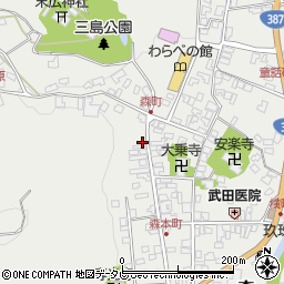 大分県玖珠郡玖珠町森1078周辺の地図