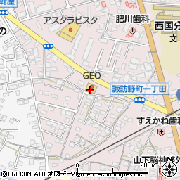 ゲオ久留米諏訪野店周辺の地図