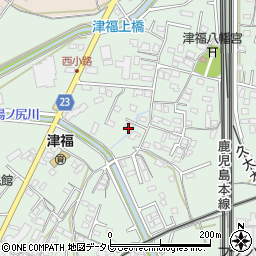 福岡県久留米市津福本町1219周辺の地図