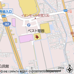 ダイソー＆アオヤマ佐賀大和店周辺の地図