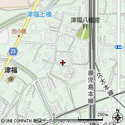 福岡県久留米市津福本町1210周辺の地図