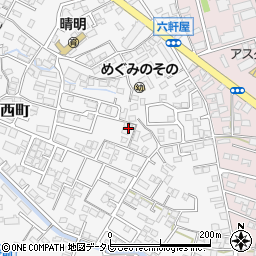 福岡県久留米市西町809-4周辺の地図