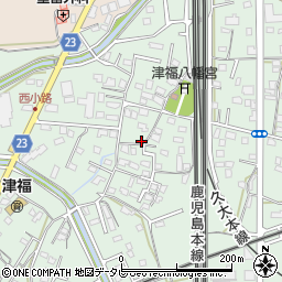 福岡県久留米市津福本町1194周辺の地図