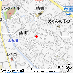 福岡県久留米市西町800-9周辺の地図