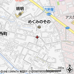 福岡県久留米市西町835周辺の地図