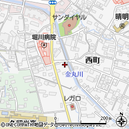 福岡県久留米市西町645周辺の地図