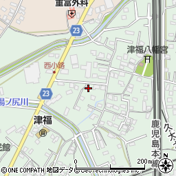 福岡県久留米市津福本町1224周辺の地図
