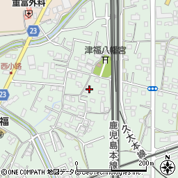 福岡県久留米市津福本町1197周辺の地図