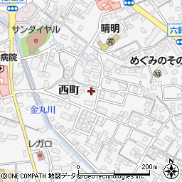 福岡県久留米市西町799周辺の地図