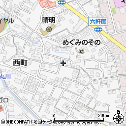 福岡県久留米市西町840周辺の地図