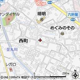 福岡県久留米市西町841-12周辺の地図