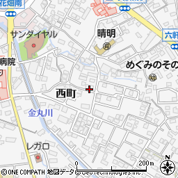福岡県久留米市西町880周辺の地図
