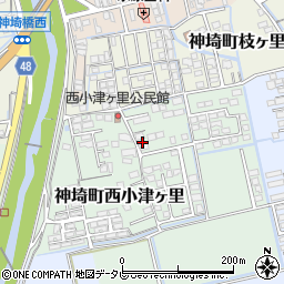 佐賀県神埼市神埼町西小津ヶ里周辺の地図