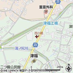 福岡県久留米市津福本町1307-1周辺の地図