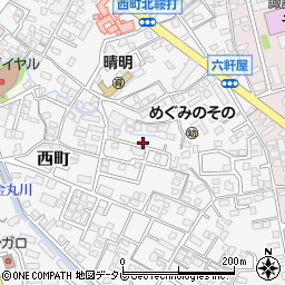 福岡県久留米市西町841-6周辺の地図