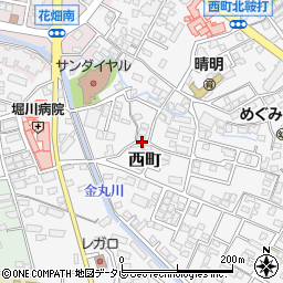 福岡県久留米市西町886-7周辺の地図