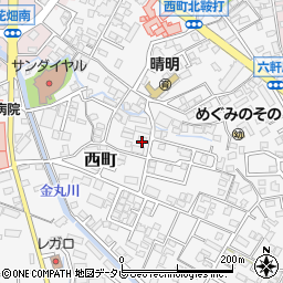 福岡県久留米市西町880-3周辺の地図