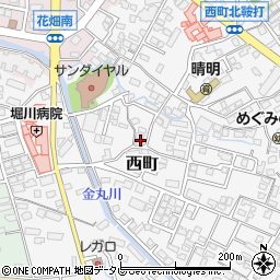 福岡県久留米市西町886周辺の地図