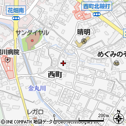 福岡県久留米市西町881周辺の地図