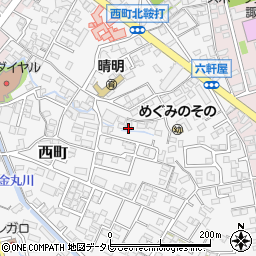 福岡県久留米市西町842周辺の地図