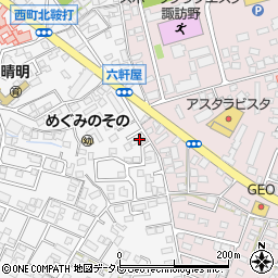 福岡県久留米市西町827周辺の地図