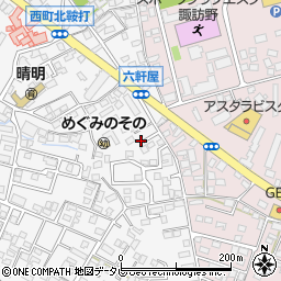 福岡県久留米市西町855周辺の地図