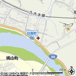 大分県日田市日高1457-2周辺の地図
