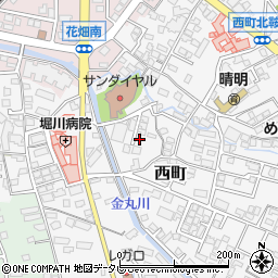 福岡県久留米市西町609周辺の地図