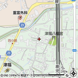 福岡県久留米市津福本町1070-2周辺の地図