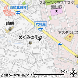 福岡県久留米市西町854-1周辺の地図