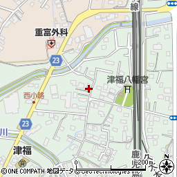 福岡県久留米市津福本町1240周辺の地図