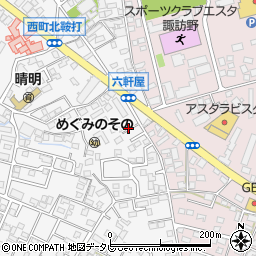 福岡県久留米市西町854-6周辺の地図