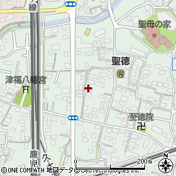 福岡県久留米市津福本町周辺の地図