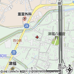 福岡県久留米市津福本町1241周辺の地図
