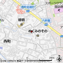 福岡県久留米市西町850-2周辺の地図