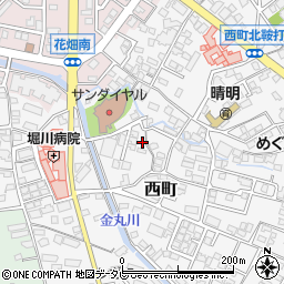 福岡県久留米市西町890周辺の地図