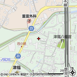 福岡県久留米市津福本町1243周辺の地図