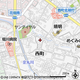 福岡県久留米市西町884周辺の地図