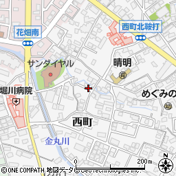 福岡県久留米市西町883周辺の地図