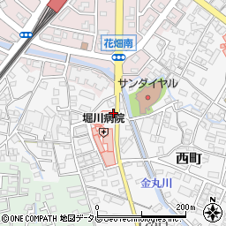 福岡県久留米市西町604-2周辺の地図