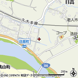 大分県日田市日高2368-5周辺の地図