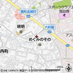 福岡県久留米市西町859周辺の地図