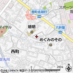 福岡県久留米市西町847周辺の地図