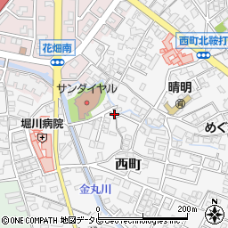 福岡県久留米市西町891周辺の地図