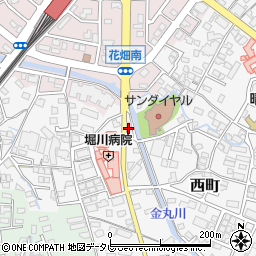 福岡県久留米市西町604周辺の地図